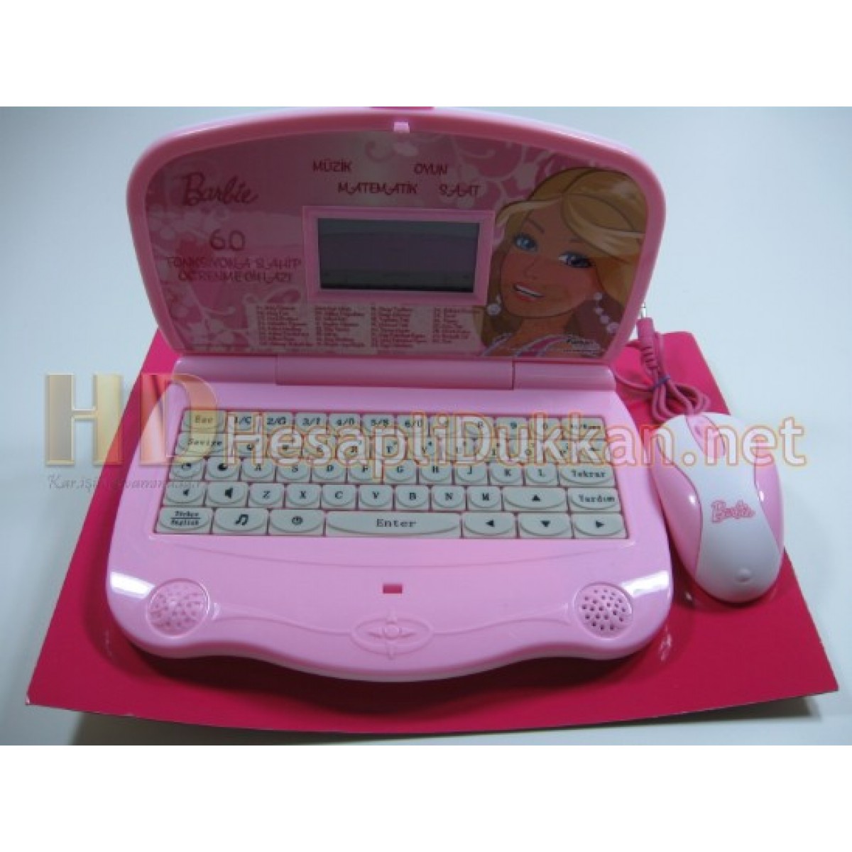 Barbie laptop orinal eğitici oyuncak 60 fonksiyon ingilizce ve türkçe R363