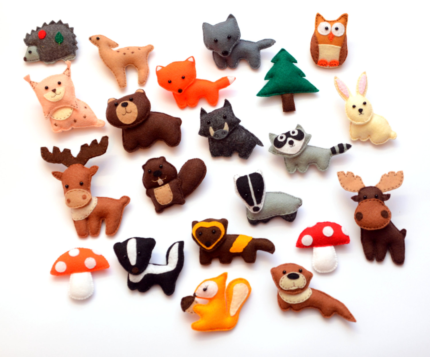 Фетровые игрушки животные леса