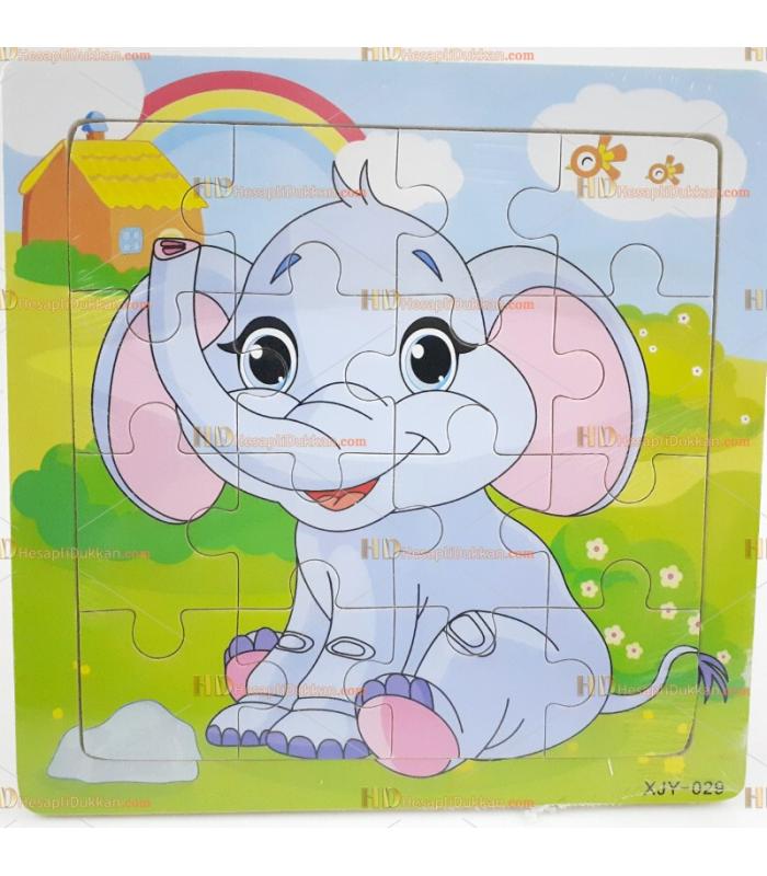 Toptan yapboz puzzle ahşap eğitici oyuncak fil